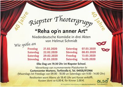 Aufführungen der plattdeutschen Theatergruppe Riepe